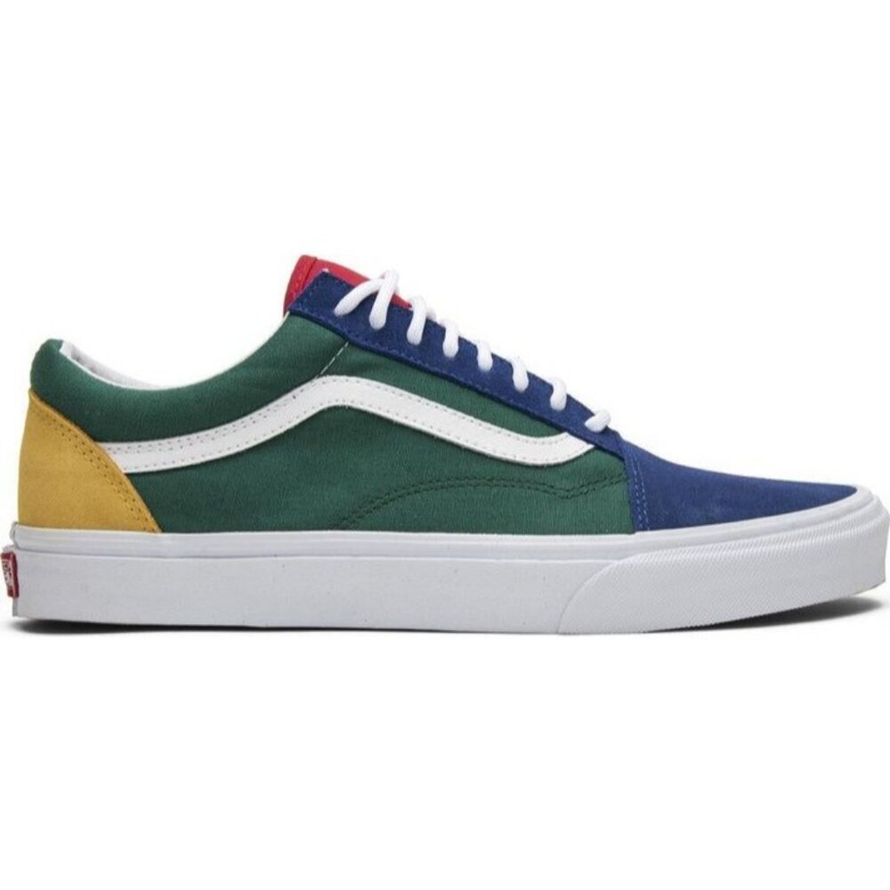 Vans Old Skool Yacht Club Blue Green Suede Sneakers Men 5.5 Women 7 EUC